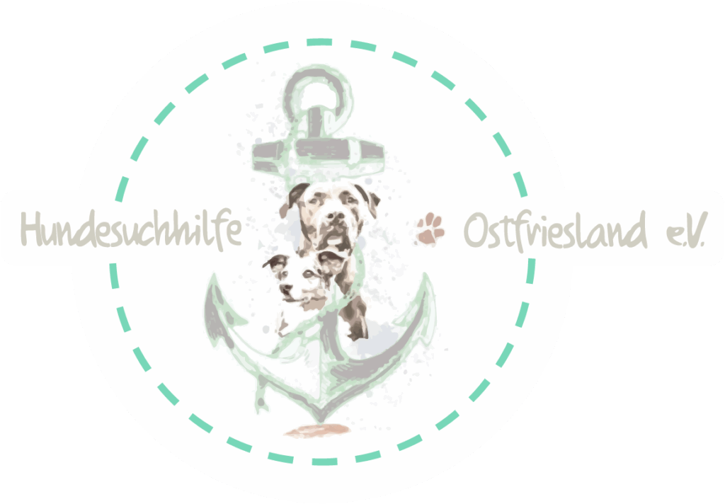 Logo Hundesuchhilfe Ostfriesland e.V. mit weißem Hintergrund